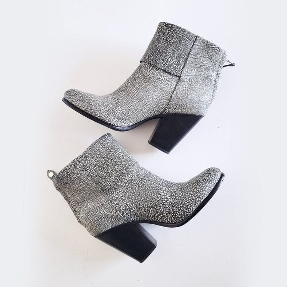 Rag & Bone Women Newbury Textured Leather Booties - Size EU 41 or US11 - Picture 6 of 11